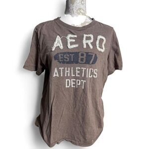 Y2K Brown Aeropostale T Shirt Streetwear Mall Rat Mall Core Size Large